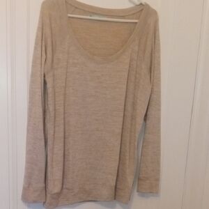 Maurices large long sleeve light beige top